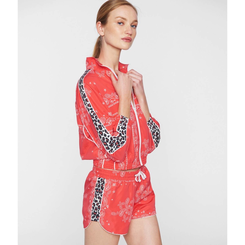 NWT PAM & GELA Bandana Zip Animal Print Jacket M